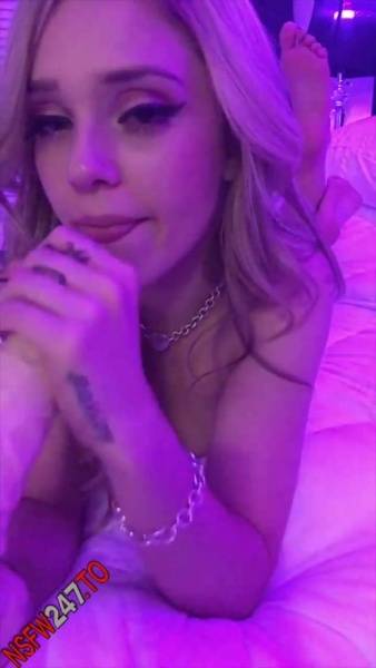 Kali Roses playing with dildo on a bed porn videos on modelies.com