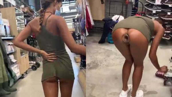 Shopping Mall With Anal Butt Plug Public Video on modelies.com