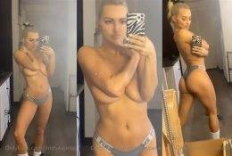 Lindsey Pelas Topless Mirror Selfie Video on modelies.com