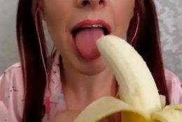 Flirty ASMR Banana Sucking Video on modelies.com
