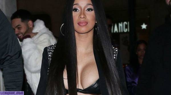 Cardi B showing off her beautiful cleavage on the streets of London on modelies.com
