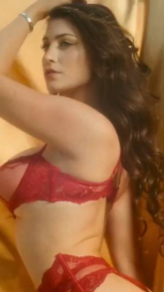 Jessica Bartlett Red Lingerie on modelies.com