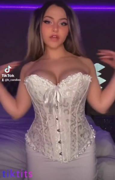 Busty babe in a sexy corset on modelies.com