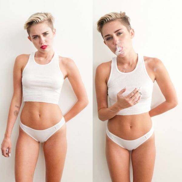 Miley Cyrus See-Through Panties BTS Photoshoot Leaked - Usa - state Montana on modelies.com