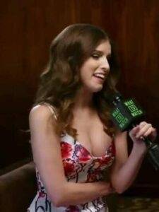 Tiktok Porn Anna Kendrick showing off her cleavage on modelies.com
