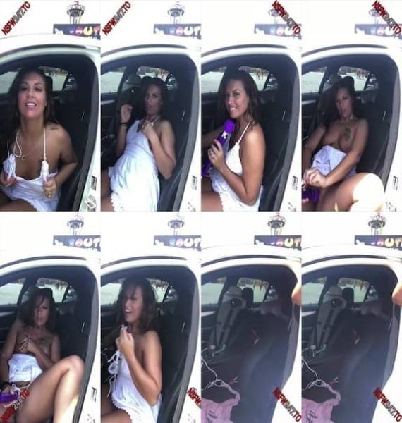 Victoria Banxxx - playing in car public parking lot on modelies.com