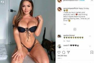 Genesis Lopez Full Nude Drunk Cumming Video Leaked on modelies.com