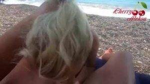 Tiktok porn Hot Blonde Public Blowjob On The Beach Cum In Mouth on modelies.com