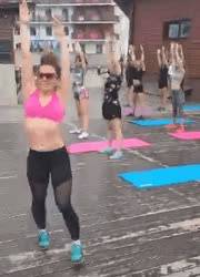 Yoga pants training class on modelies.com