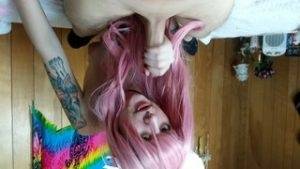 Pink Haired Kitten Gives Messy Blowjob on modelies.com