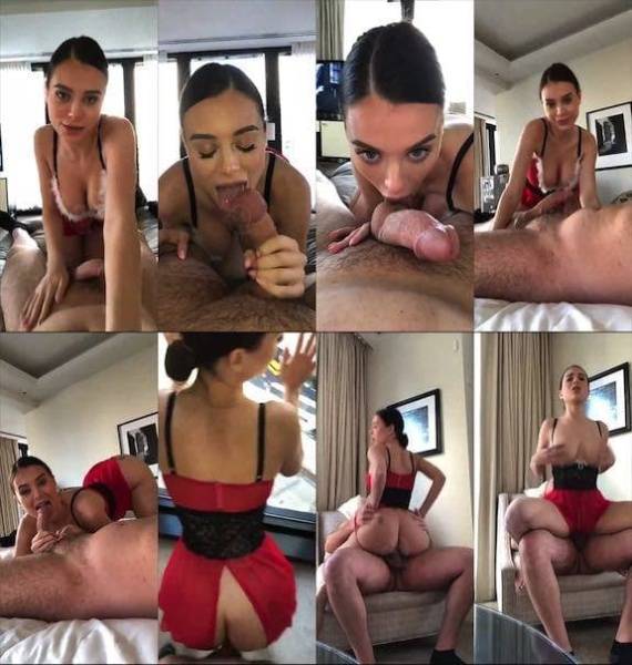 Lana Rhoades sexy red outfit bj & sex snapchat premium 2019/01/04 on modelies.com