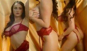 Jessica Bartlett Nude Red Lingerie Teasing Video Leaked thothub on modelies.com