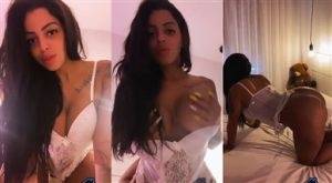 Stephanie Silveira Nude White Lingerie Teasing Video Leaked on modelies.com