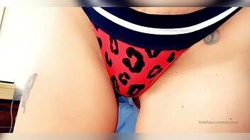 Tris love red cheetah print panties on modelies.com