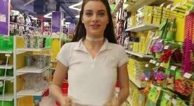Lana Rhoades at the dollar store on modelies.com