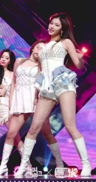 The way sexy kpop goddess Sana flaunts her perfect body completely melts my brain... I just can't help but give her milky thighs all my attention! on modelies.com