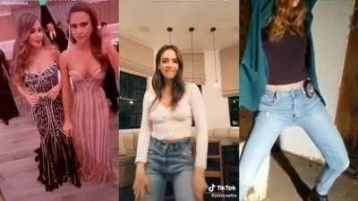 Jessica Alba sure has the legs and the moves to make any man hard on modelies.com