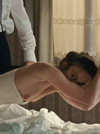 Keira Knightley getting spanked with her tits out on modelies.com
