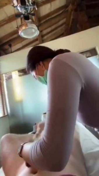 Man Cums On His Asian Esthetician While She Waxes Him on modelies.com