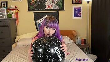 Inflatagirl cumming on goth beach ball with vibrator xxx video on modelies.com