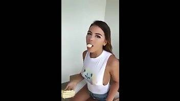 Adriana Chechik eats banana premium free cam snapchat & manyvids porn videos on modelies.com