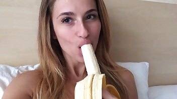 Cara Mell eats banana premium free cam snapchat & manyvids porn videos on modelies.com