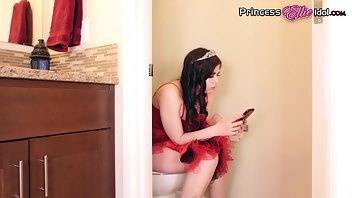 Ellie Idol prom queen struggles on the toilet xxx premium porn videos on modelies.com