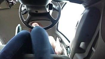 FreckledRED public squirting with cucumber a car xxx premium porn videos on modelies.com