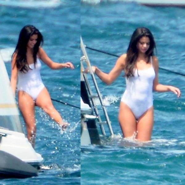 Selena Gomez See Through One Piece Lingerie Beach Set Leaked - Usa on modelies.com