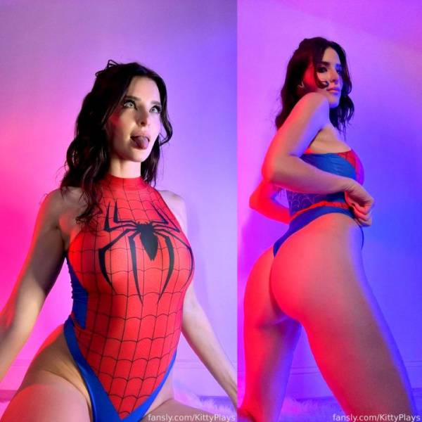Kittyplays Sexy Spiderman Costume Fansly Set Leaked on modelies.com