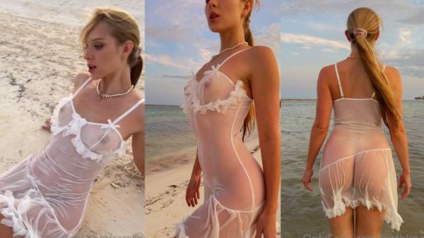 Caroline Zalog Nude Wet Sheer POV Video Leaked on modelies.com