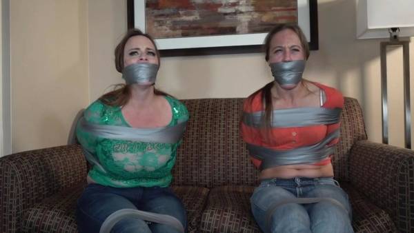 2 sisters taped up gag - Usa on modelies.com