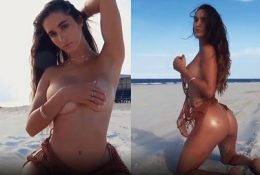 Natalie Roush Nude Topless Bikini Beach Video on modelies.com